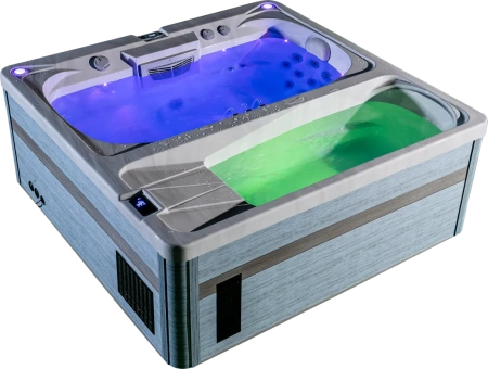 Гидромассажный бассейн с ледяной и горячей чашами Lovia IcyFlame